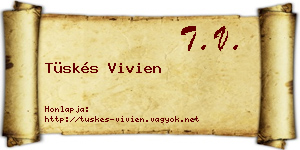 Tüskés Vivien névjegykártya
